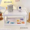 Prateleira Organizadora de Papelaria Multifuncional Simples para Mesa Suporte para Laptop Prateleira de Armazenamento de Camada Dupla para Mesa