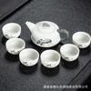 Recepção Conjunto de Chá Pequeno Doméstico Estilo Japonês Sala de Estar Simples Escritório Conjunto de Chá Kung Fu Xícara de Chá de Cerâmica Bule Bandeja de Chá