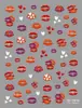 Arte de Uñas Rojo de Año Nuevo, Estilo Chino Suerte Fortuna Carpa Pegatinas para Uñas, Brillo de Concha Patrones de Dibujos Animados en Relieve, Fuegos Artificiales Festivos