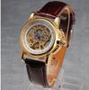 Ganador ganador 203L Cinturón Marrón Moda Mujer Casual Estilo Coreano Reloj Mecánico Automático Pequeño