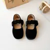 Zapatos de Princesa Negros para Niñas Estilo Nuevo Primavera 2026 Zapatos Pequeños de Cuero Rojos para Niños Zapatos Mary Jane de Suela Suave Zapatos Planos para Bebé