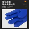 Chengxing 808 Guantes de Algodón Azul Resistentes al Aceite Protección Laboral a Prueba de Aceite, Ácido y Álcali Antideslizantes Plástico Recubierto Resistentes al Desgaste y a la Punción Guantes Protectores