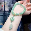 Pulsera de Jade Aventurina Natural Grado A con Cuentas Redondas de Color Jade, Pasable para Inspección, Joyería de Pulsera de Cuentas Redondas de Jade