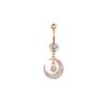 Amazon Novo Conjunto de 6 peças de cobre de aço inoxidável Zircon String Belly Button Ring Nail Good Quality Combination Set