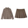 Traje Estilo Academia Feminina Princesa Yuan Yuan 2026 Primavera Novo Conjunto Japonês JK Duas Peças Infantil Roupas Infantis para Crianças Maiores