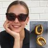 Clásicos geométricos metal sólido retro explosión transfronteriza simple viento frío aretes aretes aretes aretes aretes aretes