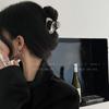 Horquilla de cola de caballo alta con clip de metal irregular supersónico para mujer, estilo veraniego, estilo celebridad de Internet, a la moda, con forma de tiburón