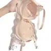 Lencería sexy de encaje para mujeres con poco busto, diseñada para recoger y levantar, prevenir la flacidez y realzar la línea del busto; un conjunto de lencería estilo francés