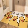 Alfombra de entrada de cuero lavable y borrable de animal de dibujos animados, alfombra para puerta doméstica cortable, resistente al desgaste, resistente a las manchas, alfombra para polvo de puerta
