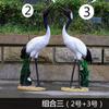 Escultura para exteriores de plástico reforzado con fibra de vidrio, simulación de animales, grúa de corona roja, jardín, rocalla, piscina, jardín, villa, decoración, adornos