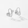 Pendientes con hebilla de alfiler de plata esterlina S925, sencillos, de alta gama, pequeños y exquisitos, con circonitas que combinan con todo, ¡novedad!