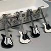 Chaveiro de guitarra com liberação rápida, pingente de bolsa criativo faça você mesmo, preservação de cor, galvanoplastia, acessórios de hardware
