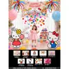 Decoración de Cumpleaños con Tablero KT de Hello Kitty, Set de Lluvia de Globos para Niños Bebés de 4 Años, Decoración de Escena de Fiesta de Gato KT de 5 Años