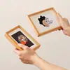 Mini Porta-Retrato Polaroid 3 polegadas Madeira Maciça Certificado de Casamento Porta Vazio para Pendurar na Parede Personalizável para Casais, Suporte para Exibição de Fotos de Bebê 6 polegadas