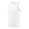 Camiseta sin mangas de canalé Retro Musculosa para Gimnasio Fitness Deportes Casual Simple Versátil de Secado Rápido de Verano Europea y Americana Transfronteriza