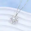 Conjunto de Três Peças de Pérolas Naturais de Água Doce, Brincos de Madrepérola em Forma de Trevo de Quatro Folhas, Anel, Pingente, Colar, Conjunto de Joias de Alto Padrão