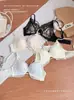 Conjunto de Lencería Sexy de Encaje Estilo Francés, Puro Deseo, para Mujeres Jóvenes, Realce de Pecho Pequeño, Sin Aros, Tirantes Finos, Hermoso Espalda, Conjunto de Sujetador