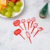 Garfo de Frutas Infantil de Desenho Animado Doméstico Criativo Infantil Animal Fofo Conjunto de Sinalização de Frutas de Plástico Sinal de Almoço