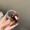 Laços de Abóbora Fofos de Tricô Elásticos para Cabelo Scrunchies para Cabelo de Meninas Prendedores Doces para Rabo de Cavalo