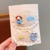 Horquilla para el pelo para niña, pequeña y bonita, con flores de verano, accesorios para el pelo para niña