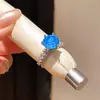 Anel Aberto Flor Redonda de Zircônia Dopamina Nicho Sensação de Alto Padrão Anel para Dedo Indicador Joia de Mão Doce da Moda Ins Feminino