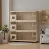Gabinete para gatos, villa para gatos, nido para gatos de interior, jaula para gatos, casa para gatos de exhibición para tienda de mascotas, madera maciza al por mayor