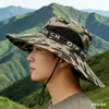 Chapéu de Sol de Montanhismo Novo Estilo de Verão, Gorro para Exterior, Chapéu de Pescador, Aba Larga de 13cm, Chapéu de Sol com Proteção Solar Masculino, Chapéu de Sol Feminino