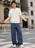 Pantalones Casuales de Pierna Ancha Desestructurados con Parches de Salpicaduras de Tinta para Hombre, Pantalones Largos Unisex Sueltos de Pierna Recta Vintage de Primavera Nuevos, Modernos
