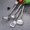 Espátula não magnética de aço inoxidável espátula doméstica anti-queimadura utensílios de cozinha colher de cozinha espátula de cabo longo para cozinha colher de sopa colher de panela