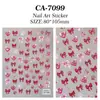 Pegatina Dulce para Uñas del Día de San Valentín 5D en Relieve Rosa Dulce Amor Lazo Pegatina de Arte para Uñas Joyería CA