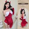 Lingerie Sexy Personalizada Uniforme de Natal Tentação Inverno Camisola de Pelúcia Ano Novo Camisola com Suspensórios Casal Flertando