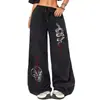 Calça longa casual de verão da Amazon para homens, tendência hip-hop, estilo high street, corte solto, nicho, perna reta, versátil, atacado