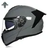 Casco Abierto de Motocicleta Ff Casco de Motocicleta de Media Temporada con Doble Lente Casco Integral de Motocicleta para Hombre y Mujer Vehículo Eléctrico