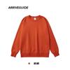 Ag300G Moletom Masculino Soltinho Gola Redonda Cor Sólida Manga Longa Tecido Dupla Face Estilo Casual Atacado em Estoque com Design Color-Blocking