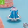 Yinziyun Doce Sonhador Donut Doce Pingente Acessórios Prata Esterlina S925 Coração de Menina Sobremesa Contas DIY