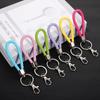 Chaveiro artesanal de corda trançada, pingente anti-perda para carro, acessório para chaveiro em corda de couro PU, decoração criativa para pendurar na bolsa.