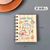 Caderno Fofo Urso Manteiga Ins de Aparência Elevada Desenho Animado com Espiral Caderno Mini Portátil para Estudantes
