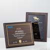 Placa de distribuição criativa para fabricação de placas de licença, certificado de folha de ouro UV, placa de madeira maciça de nogueira de fibra de carbono, cartão de franquia
