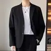 Jaqueta de Terno Casual Masculino de Alta Qualidade Transfronteiriça Primavera e Outono Estilo Coreano Uniforme Estudantil Preto Terno Formal Profissional