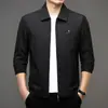 Nueva colección de otoño: chaqueta de negocios casual con cuello para hombre, chaqueta de alta gama, adecuada para hombres de mediana edad y mayores