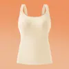 Chaleco Térmico de Felpa para Tallas Grandes con Almohadillas en el Pecho, Tirantes Ajustables, Capa Interior Talla Grande, Chaleco Térmico de Otoño e Invierno para Mujer
