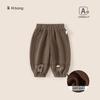 Roupa Infantil Bangxuan Estação Primavera e Outono Calças Largas Infantis Calças Casuais com Grafite para Meninos Calças Jogger à Prova de Vento para Meninos