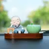 Novedoso Estilo Monje Pequeño Adornos para Coche, Accesorios Creativos para Coche, Decoraciones de Monje Pequeño para el Área del Templo del Tablero