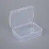 Caixa de armazenamento retangular transparente de plástico PP 5,5, caixa de embalagem de amostra de produto, caixa pequena anti-oxidação para joias com tampa