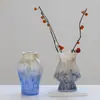 Vaso Retro Europeu Fenton Vitral Recipiente para Flores Decoração de Mesa Hidropônica Recipiente para Arranjo de Flores Decoração de Gabinete de TV Entrada