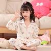 Coreia do Sul novas meninas nuvem algodão manga longa pijamas primavera e outono crianças japonês desenho animado casa roupas terno atacado