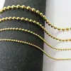 Corrente de Bolinhas de Aço Inoxidável Ouro 18K Corrente com Contas Corrente de Contas Corrente para Joias DIY Corrente para Colar Pulseira Acessórios Transfronteiriços
