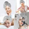 Touca de Secagem de Cabelo Listrada Estilo Japonês de Fibra de Carvão de Bambu, Toalha de Secagem de Cabelo Espessa Absorvente de Camada Dupla, Touca de Banho, Toalha para Cuidados com o Cabelo