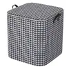 Saco Grande para Embalagem de Colchas de Inverno, Saco de Armazenamento para Roupas de Inverno, Saco de Armazenamento de Grande Capacidade com Padrão Pied-de-Poule, Saco Organizador de Guarda-Roupa para Mudança