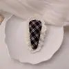 Nuevo Pasador BB de Encaje a Cuadros Estilo Coreano con un Toque de Alta Gama para Niñas, Pinza Lateral para Flequillo